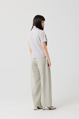 Textured Micro-High Neck Knit Top