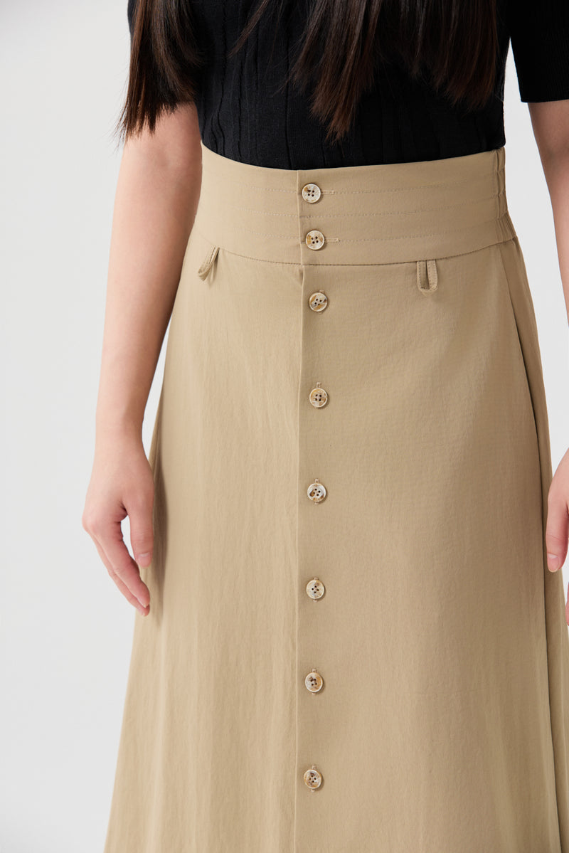 Gray Blue Urban A-Line Skirt