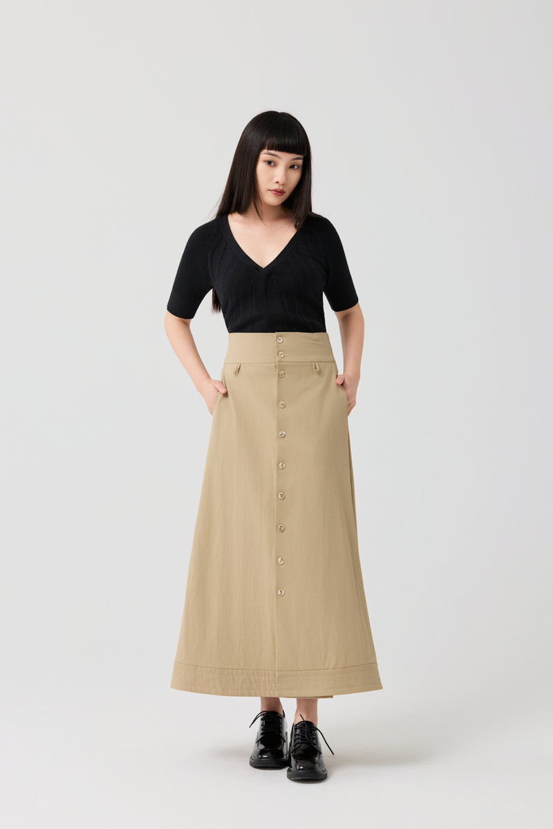 Gray Blue Urban A-Line Skirt