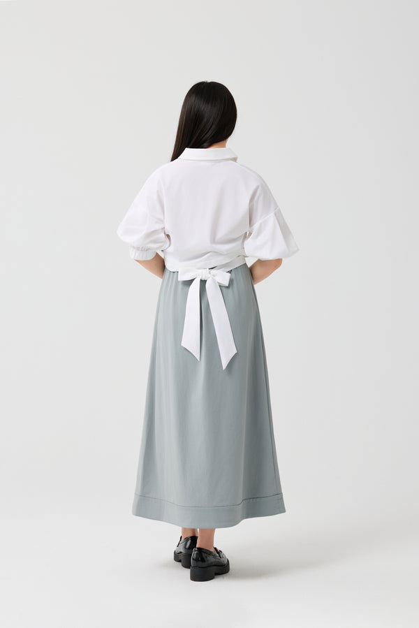 Gray Blue Urban A-Line Skirt