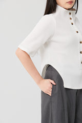 Thin Futuristic Arc Button Top