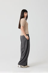 Slim-fit Pineapple leaves fiber knit top