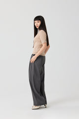 Slim-fit Pineapple leaves fiber knit top