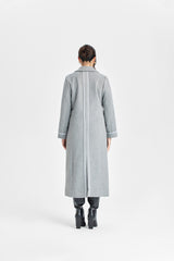 Grey Long Tailored Coat