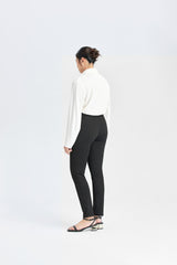 Black Hipster Fitted Trousers